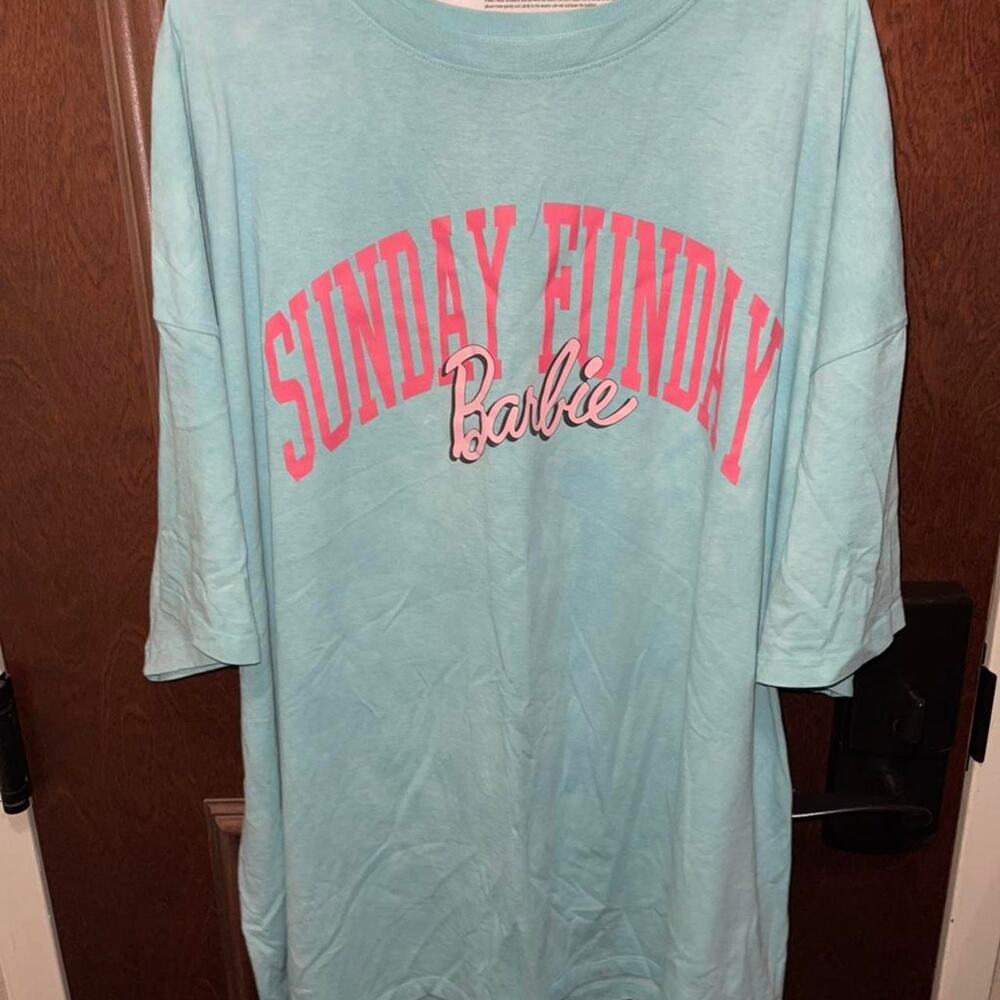 Baby Blue Barbie Sunday Funday T-Shirt - Size 3X